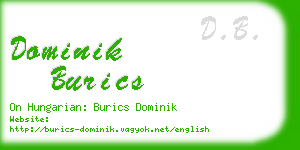 dominik burics business card